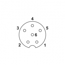 Moldable Connector, A Code - M8 6pin A code female moldable connector, unshielded